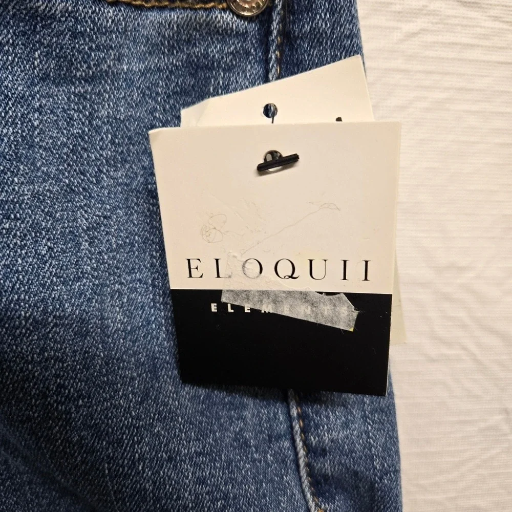 Eloquii Elements Womens‎ 22 Distressed Straight Leg Jeans NWT
